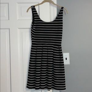 Black and white stripped dress